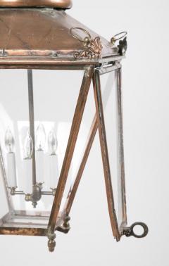 19th Century Copper Lantern with Elaborate Chimney - 2117488