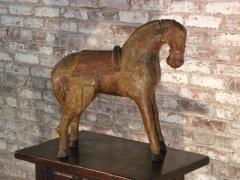 19th Century Decorative Painted Folk Art Horse Sculpture - 624368