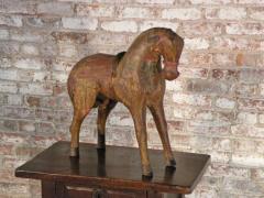 19th Century Decorative Painted Folk Art Horse Sculpture - 624369
