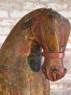 19th Century Decorative Painted Folk Art Horse Sculpture - 624372