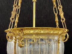 19th Century Dore Bronze Chandelier Louis XVI Dome Style - 2972457