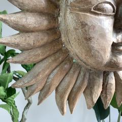 19th Century Double Sided Carved Wooden Sun - 3032233