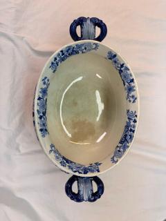 19th Century Dresden Opaque China Blue White Soup Tureen Staffordshire - 4549123