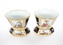 19th Century Dresden Porcelain Gilt Painted Decorative Cachepots - 4707734