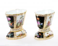 19th Century Dresden Porcelain Gilt Painted Decorative Cachepots - 4707738