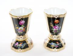 19th Century Dresden Porcelain Gilt Painted Decorative Cachepots - 4707739