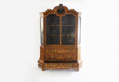 19th Century Dutch Marquetry Display Cabinet - 2254179