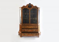 19th Century Dutch Marquetry Display Cabinet - 2254203