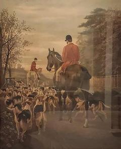 19th Century EAS Douglas Hunt Scene Aquatint Engraving - 4130357
