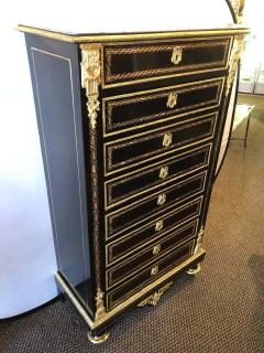 19th Century Edwardian Bouille Inlaid and Bronze Mounted Abattant Chest Desk - 1297332