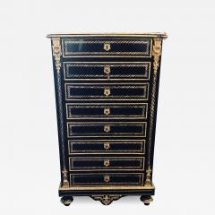 19th Century Edwardian Bouille Inlaid and Bronze Mounted Abattant Chest Desk - 2956973