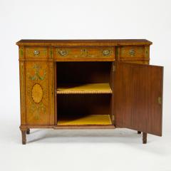 19th Century Edwardian Calamander Tulipwood Inlaid Painted Satinwood Sideboard - 4462262