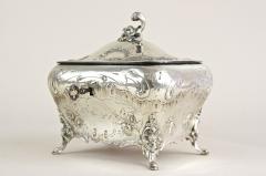19th Century Embossed Silver Jewelry Box Diana Head Hallmark Austria ca 1870 - 4524033