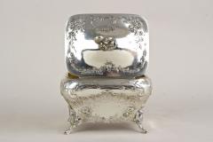 19th Century Embossed Silver Jewelry Box Diana Head Hallmark Austria ca 1870 - 4524040