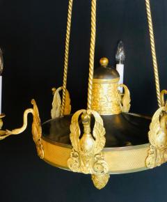 19th Century Empire Chandelier with Full Figure Swan Arms - 2972200