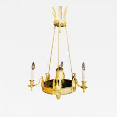 19th Century Empire Chandelier with Full Figure Swan Arms - 2974440