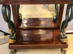 19th Century Empire Serpent Paint Gilt Decorated Mirrored Back Console - 3001117