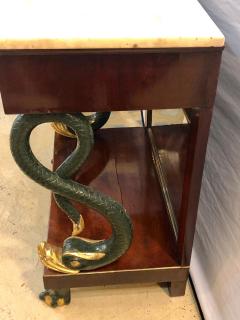 19th Century Empire Serpent Paint Gilt Decorated Mirrored Back Pier or Cons - 1287770