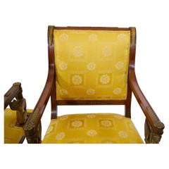 19th Century Empire Style Gilt Bronze Mounted Pair Armchair - 2785935