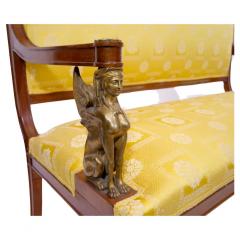 19th Century Empire Style Gilt Bronze Mounted Settee Sofa - 2785647