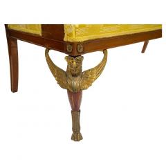 19th Century Empire Style Gilt Bronze Mounted Settee Sofa - 2785648