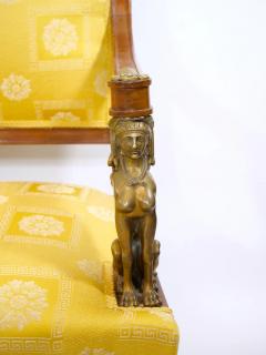 19th Century Empire Style Gilt Bronze Mounted Settee Sofa - 2785659
