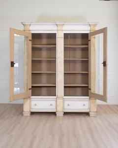 19th Century Empire Style Lacquered Bookcase Italian Grand Library - 4615086