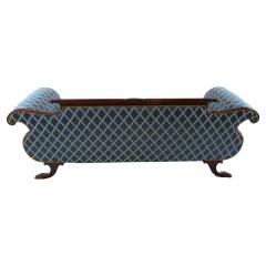 19th Century Empire Style Mahogany Framed Upholstered Sofa - 2785956