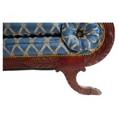 19th Century Empire Style Mahogany Framed Upholstered Sofa - 2785961