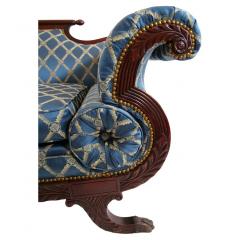 19th Century Empire Style Mahogany Framed Upholstered Sofa - 2785964