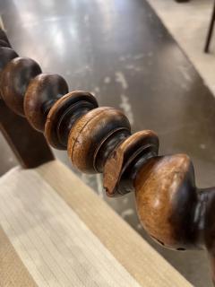 19th Century English Barley Twist Armchair and Footstool - 4201822