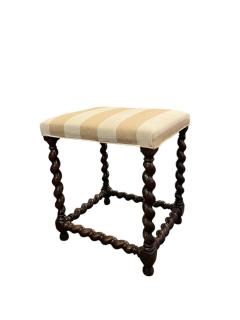 19th Century English Barley Twist Armchair and Footstool - 4201823