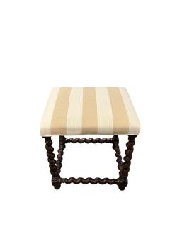 19th Century English Barley Twist Armchair and Footstool - 4201824