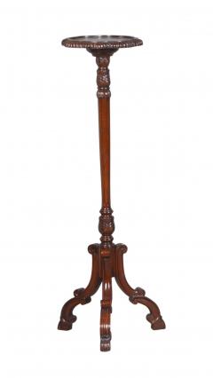 19th Century English Chippendale Style Pair Tripod Foot Candle Stand Pedestal - 3534272