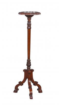 19th Century English Chippendale Style Pair Tripod Foot Candle Stand Pedestal - 3534274