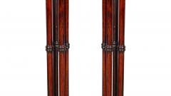 19th Century English Chippendale Style Pair Tripod Foot Candle Stand Pedestal - 3534311