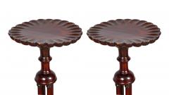 19th Century English Chippendale Style Pair Tripod Foot Candle Stand Pedestal - 3534312