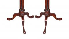 19th Century English Chippendale Style Pair Tripod Foot Candle Stand Pedestal - 3534315