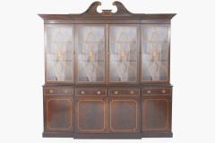19th Century English George III Mahogany Breakfront Bookcase - 2472347