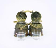 19th Century English Gold Washed Sheffield Silverplate Equestrian Themed Inkwell - 3168880