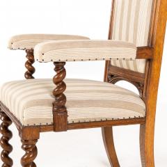 19th Century English Gothic Oak Armchair - 3615459