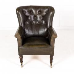 19th Century English Leather Armchair - 3615292