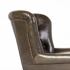 19th Century English Leather Armchair - 3615294