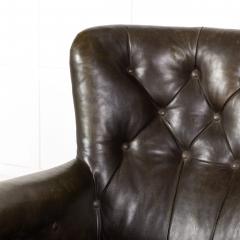 19th Century English Leather Armchair - 3615325
