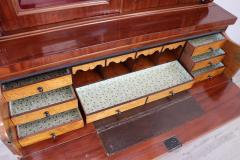 19th Century English Mahogany Antique Cabinet with Writing Desk - 2227468