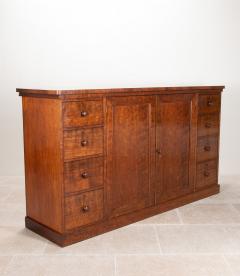19th Century English Mahogany Low Linen Press - 4240707