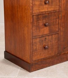19th Century English Mahogany Low Linen Press - 4240713