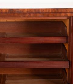 19th Century English Mahogany Low Linen Press - 4240715