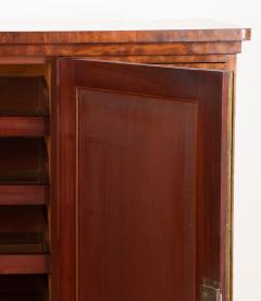 19th Century English Mahogany Low Linen Press - 4240716