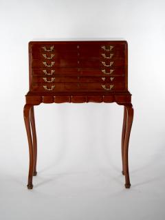 19th Century English Mahogany Wood Silver Flatware Chest - 3057324